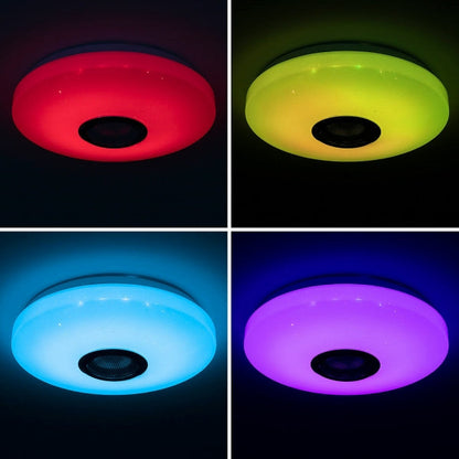 Plafonnier LED Bluetooth avec haut-parleur intégré et veilleuse magique
