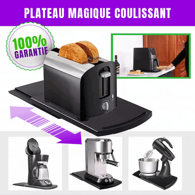 Plateau coulissant pratique pour électroménager
