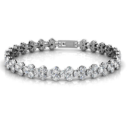 Bracelet Princesse en Zircon Blanc avec 79 pierres scintillantes