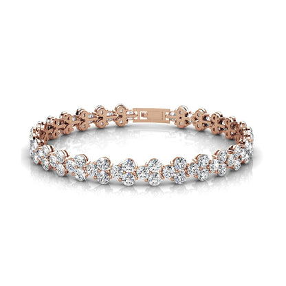 Bracelet Princesse en Zircon Blanc avec 79 pierres scintillantes