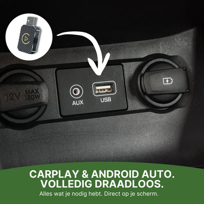 PlugWave 2.0 – Adaptateur Bluetooth Sans Fil pour Apple CarPlay & Android Auto
