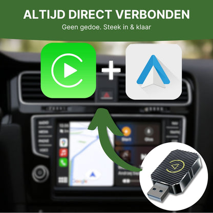 PlugWave 2.0 – Adaptateur Bluetooth Sans Fil pour Apple CarPlay & Android Auto