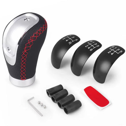 Pommeau de levier de vitesse ergonomique en aluminium brossé