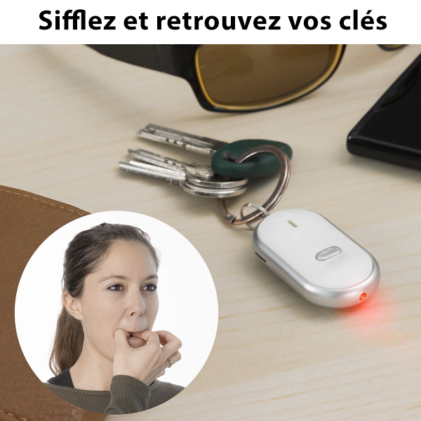 Porte-clés LED avec détection de sifflement : retrouvez vos clés en un instant !