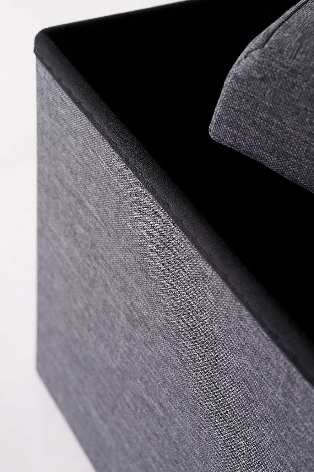 Pouf de rangement pliable en lin 38x38x38 cm - Élégance et confort !