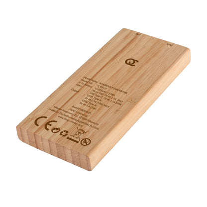 Chargeur Écologique en Bambou 10 000 mAh pour Smartphones et Tablettes