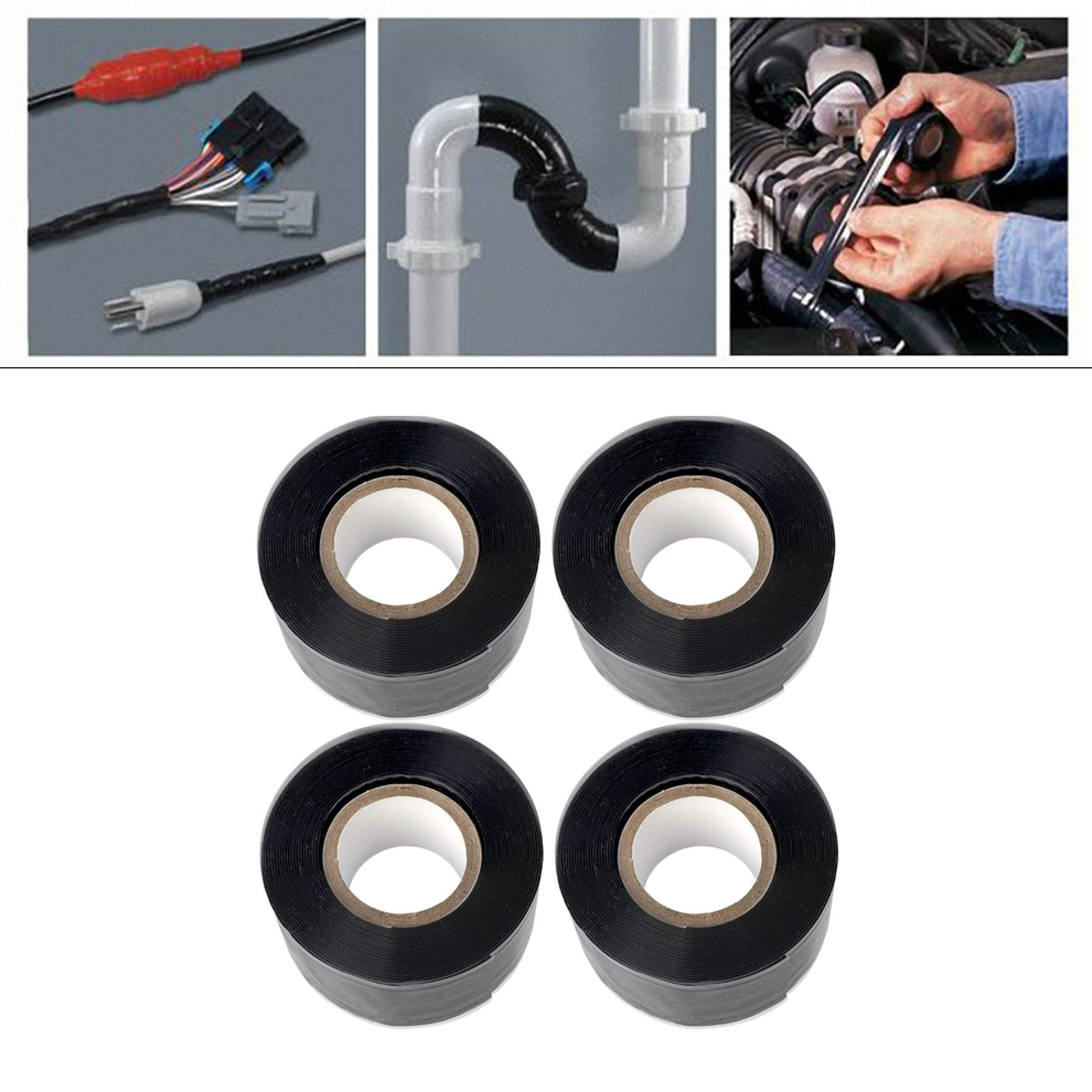 Ruban de réparation isolant et auto-amalgamant - Lot de 4