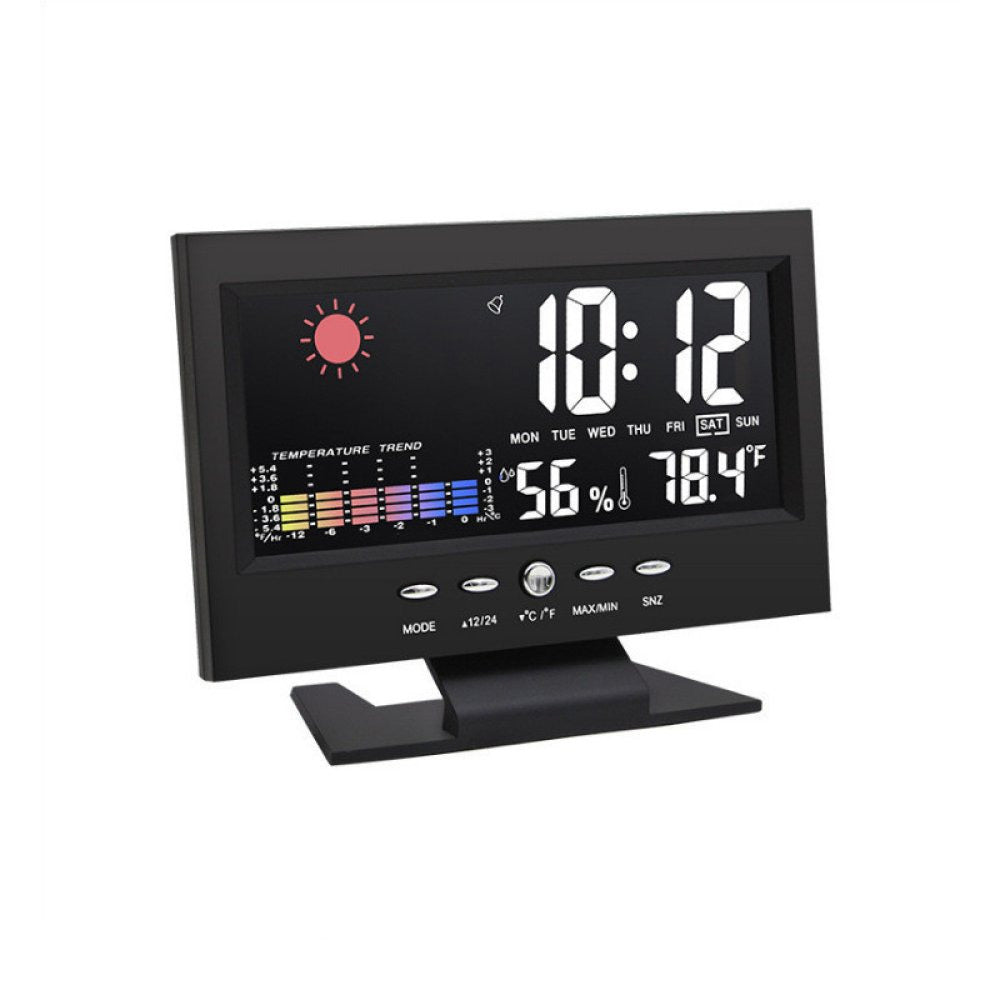 Horloge Météo Colorée avec Radio Rétro Portable FM/AM