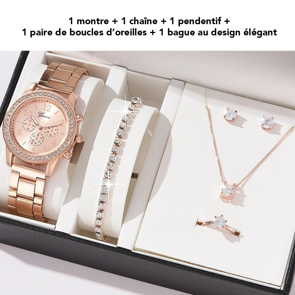Ensemble de bijoux 5 pièces élégant pour femme