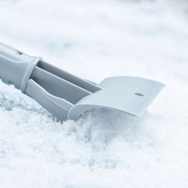 Raclette à glace télescopique avec brosse rotative 360°