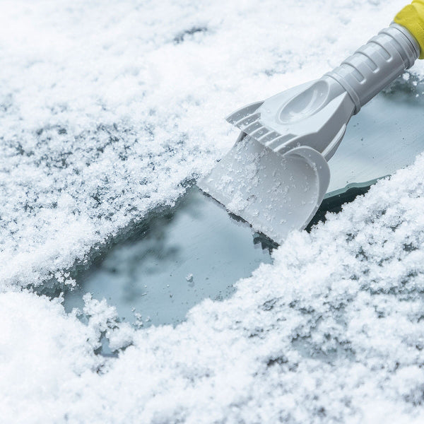 Raclette à glace télescopique avec brosse rotative 360°