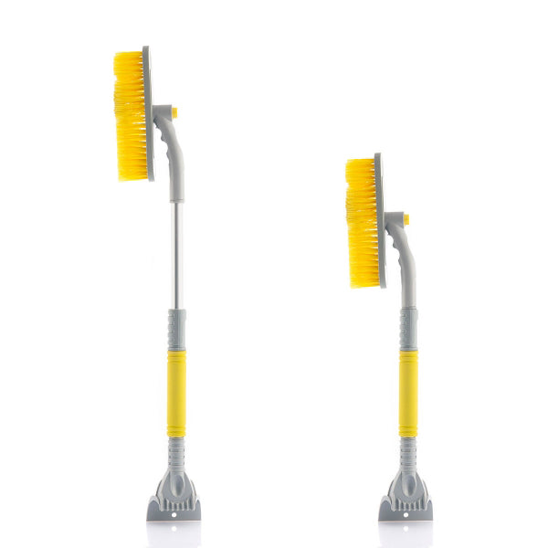 Raclette à glace télescopique avec brosse rotative 360°