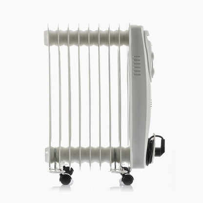 Radiateur à huile à roulettes avec thermostat - Éco-énergétique et silencieux