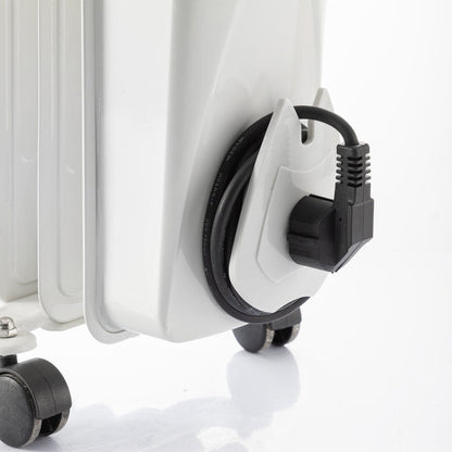 Radiateur à huile à roulettes avec thermostat - Éco-énergétique et silencieux