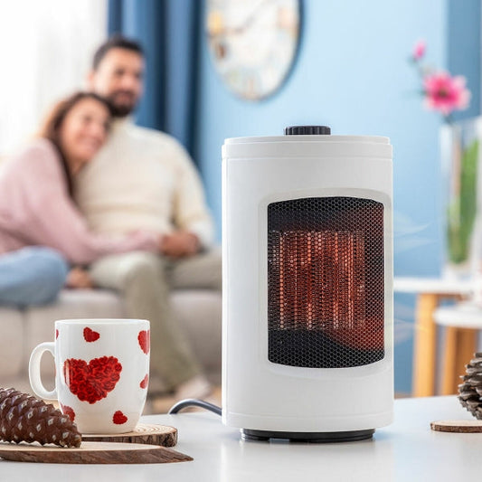 Radiateur céramique oscillant à faible consommation avec thermostat - Chaleur rapide et sécurisée