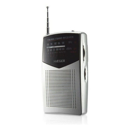 Radio AM/FM compacte avec antenne télescopique et témoin LED