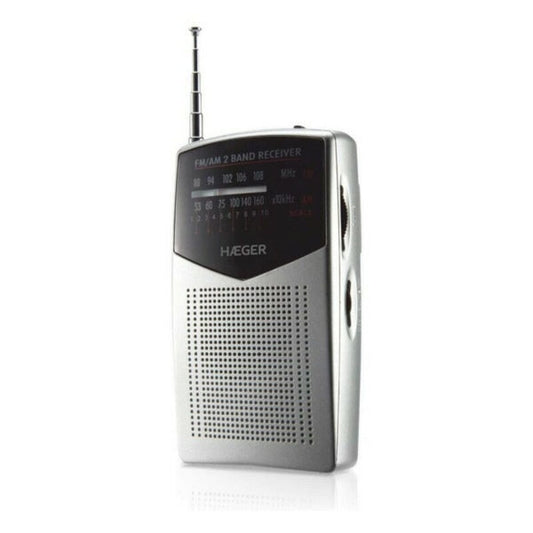Radio AM/FM compacte avec antenne télescopique et témoin LED