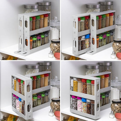 Rangements à épices coulissants et pivotants - Lot de 2