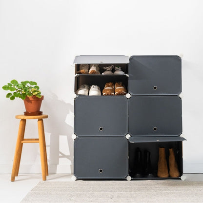 Rangement modulaire portable pour chaussures - Design élégant et pratique