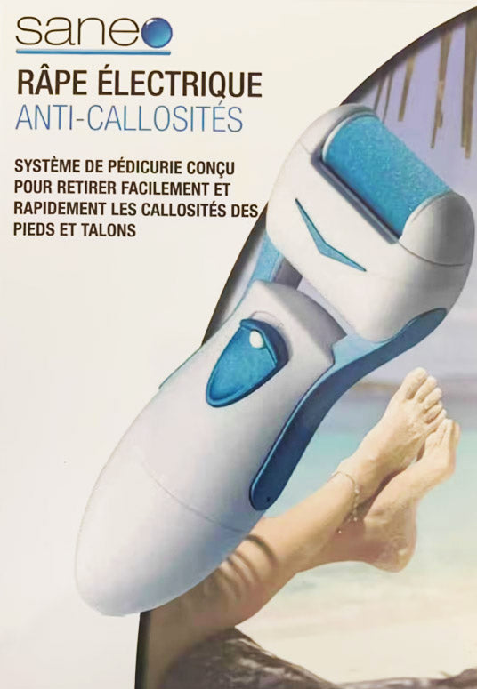 Râpe électrique rechargeable anti-callosités pour pieds doux et soignés