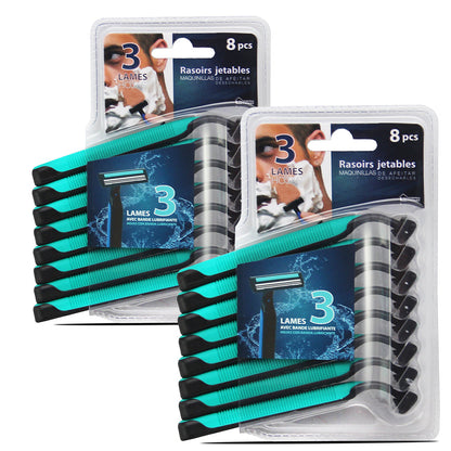 Kit Beauté Homme : Tondeuse Nez/Oreille et 16 Rasoirs Jetables pour un Rasage Parfait