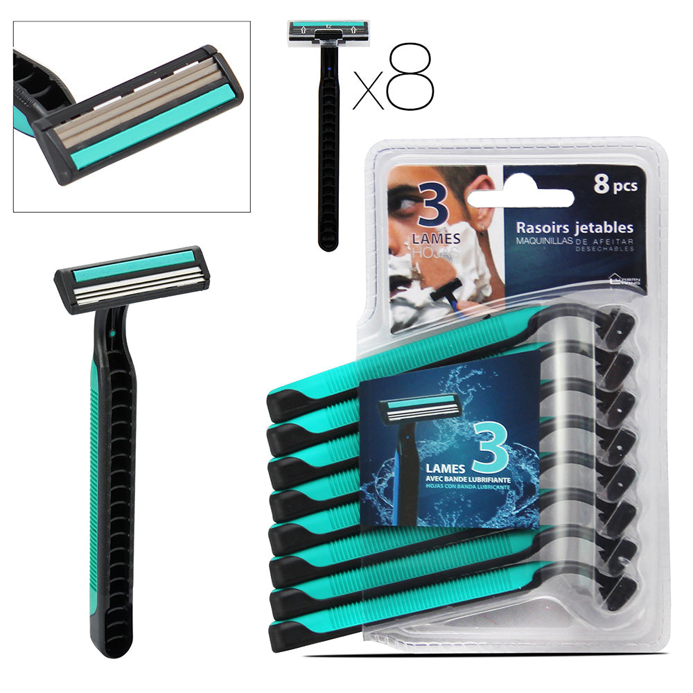 Kit Beauté Homme : Tondeuse Nez/Oreille et 16 Rasoirs Jetables pour un Rasage Parfait