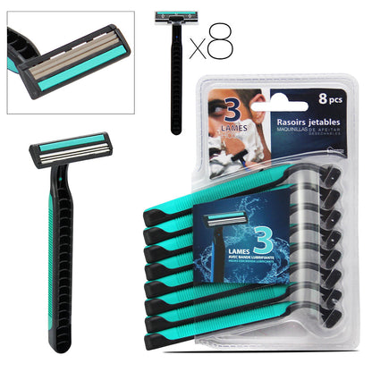 Kit Beauté Homme : Tondeuse Nez/Oreille et 16 Rasoirs Jetables pour un Rasage Parfait