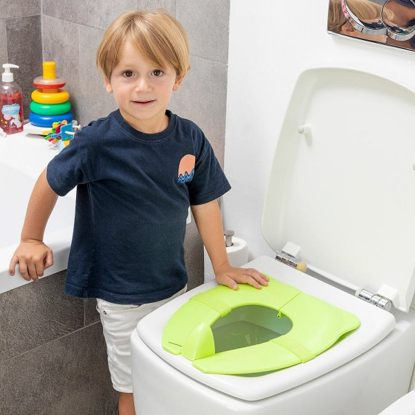 Réducteur de toilettes pliable pour enfants avec base antidérapante