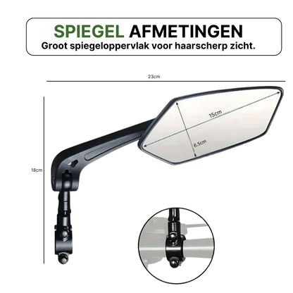 Reflectra Fietsspiegel - Vision Clé et Sécurité Optimale pour Cyclistes