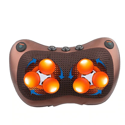 Oreiller Masseur Shiatsu Électrique Chauffant avec Magnéto-Thérapie