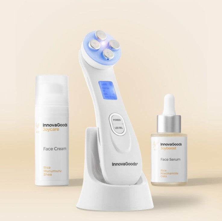 Pack Régénérant Visage : Masseur à Radiofréquence, Sérum et Crème Nourrissante