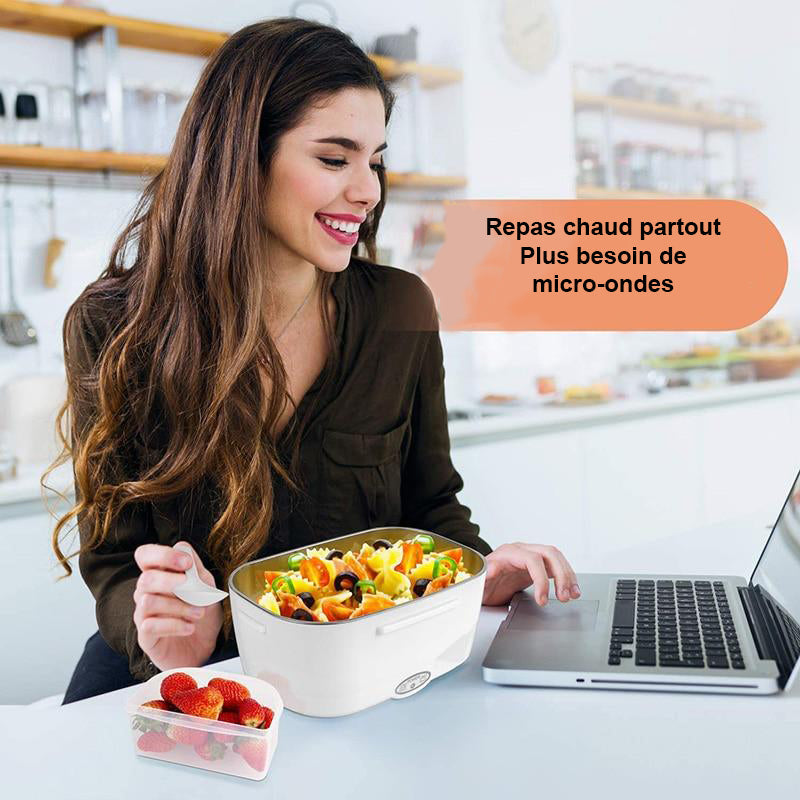 Lunch Box Chauffante - Réchauffez vos repas partout avec style !