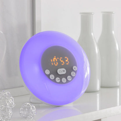Réveil LCD avec enceinte Bluetooth et simulation de lever de soleil
