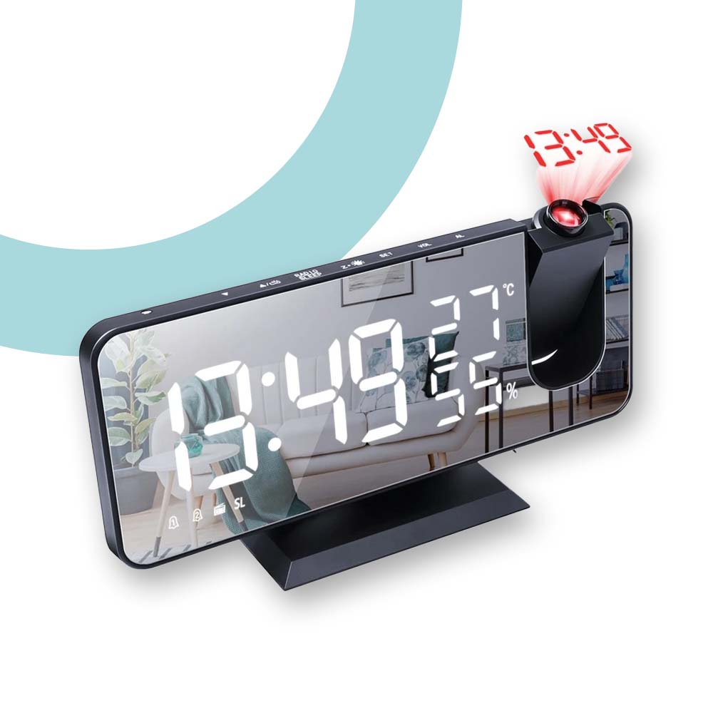 Réveil numérique multifonctions avec projection et radio