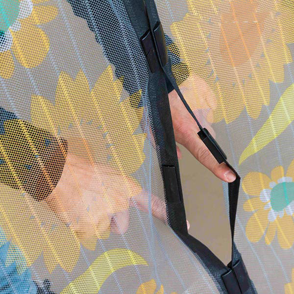 Rideau moustiquaire léger en maille avec fermeture magnétique