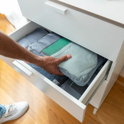 Lot de 4 Sacs de Rangement à Compression pour un Voyage Sans Désordre