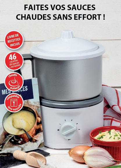 Saucière Électrique Puissante 650W avec Livre de Recettes Inclus