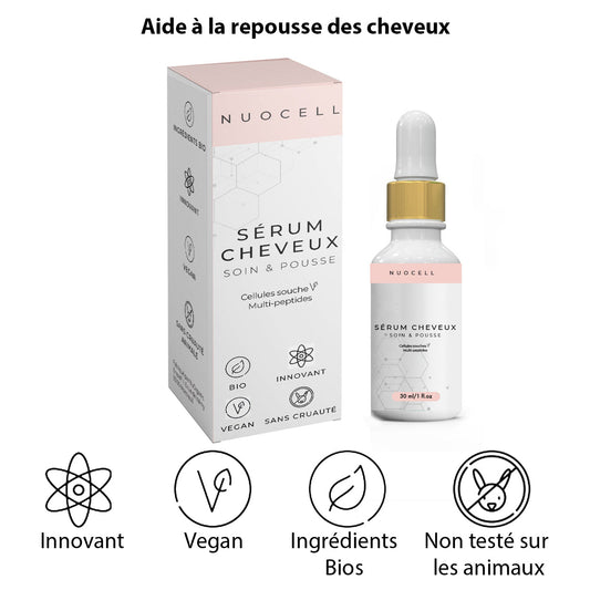 Sérum Vegan Aux Cellules Souches pour Cheveux Épais et Brillants
