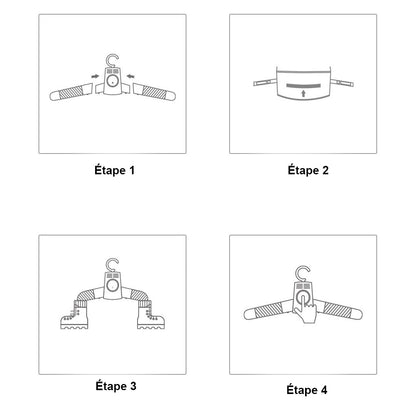 Séchoir électrique 2 en 1 pour linge et chaussures