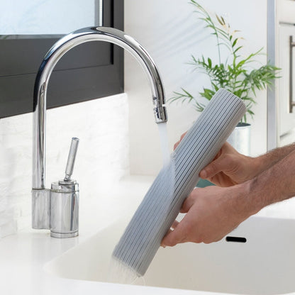 Serpillère 2 en 1 avec éponge auto-essoreuse en acier inoxydable