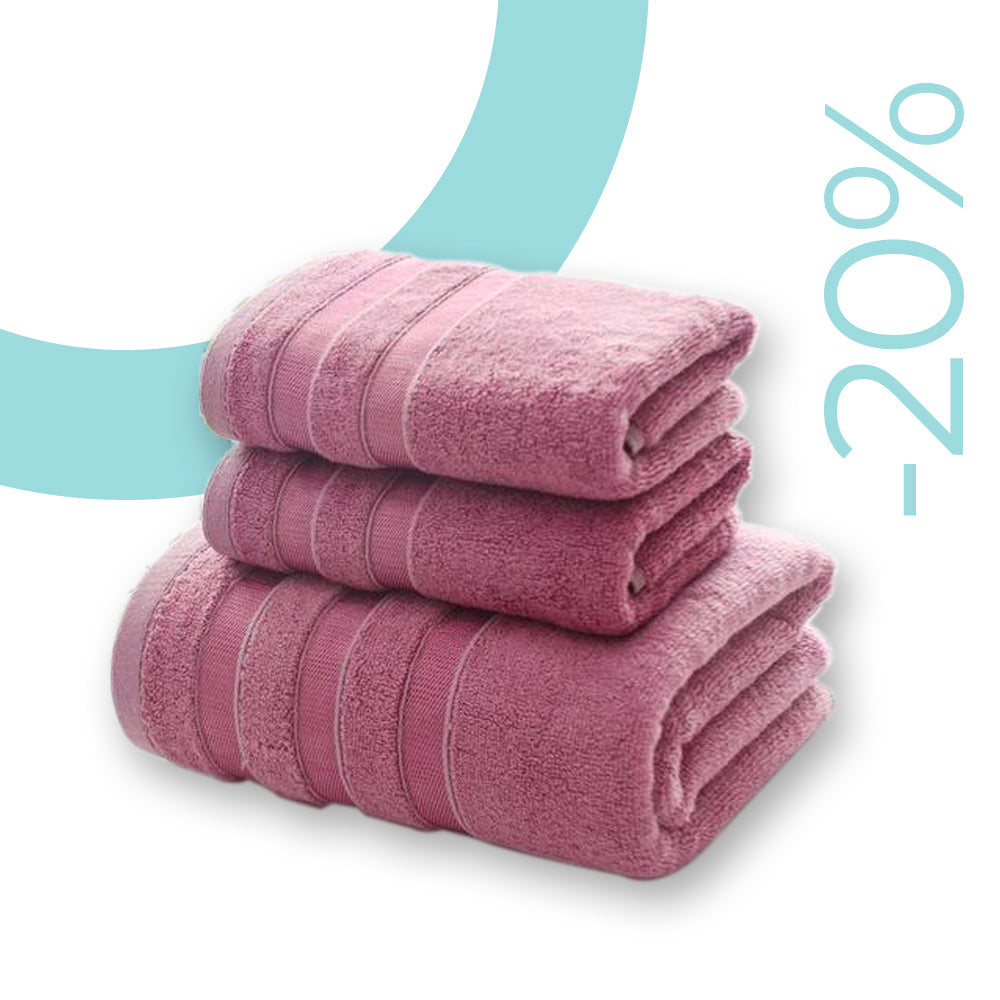 Set de 3 Serviettes en Bambou Ultra Douces et Absorbantes