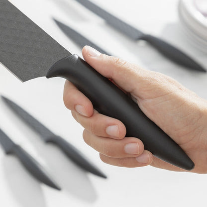 Ensemble de Cinq Couteaux de Cuisine en Acier Inoxydable Diamant et Éplucheur en Céramique