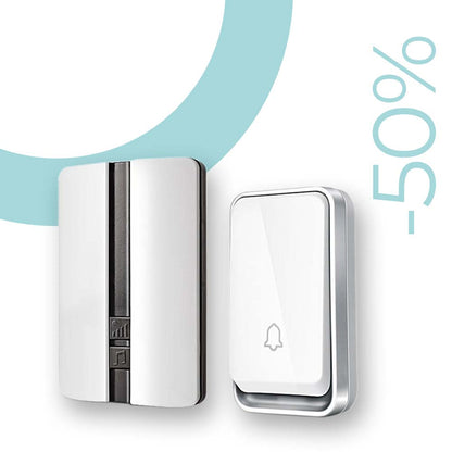 Sonnette sans-fil Auto-alimentée avec signal visuel et 51 mélodies