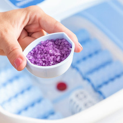 Spa pliable pour pieds avec hydromassage et rouleaux relaxants