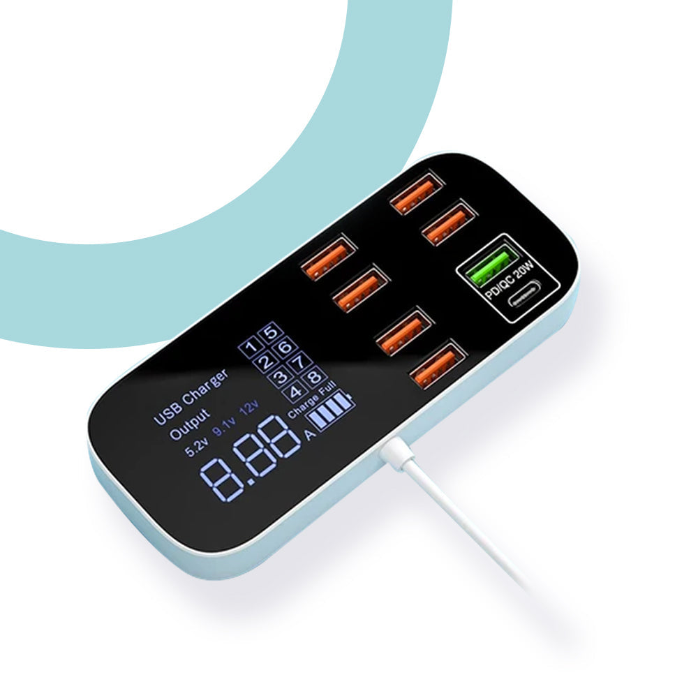 Station de Charge Rapide USB 8 Ports - Rechargez tous vos appareils en un temps record !