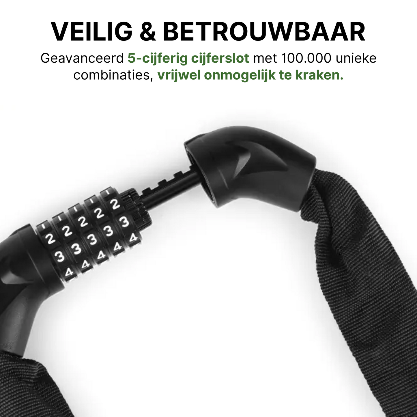 SteelGuard™ Cadenas à Chaîne Ultra Solide avec Code à 5 Chiffres pour Véhicules