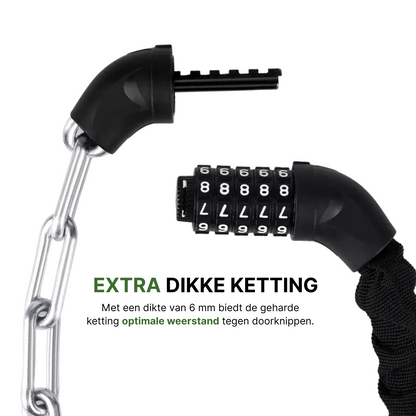 SteelGuard™ Cadenas à Chaîne Ultra Solide avec Code à 5 Chiffres pour Véhicules