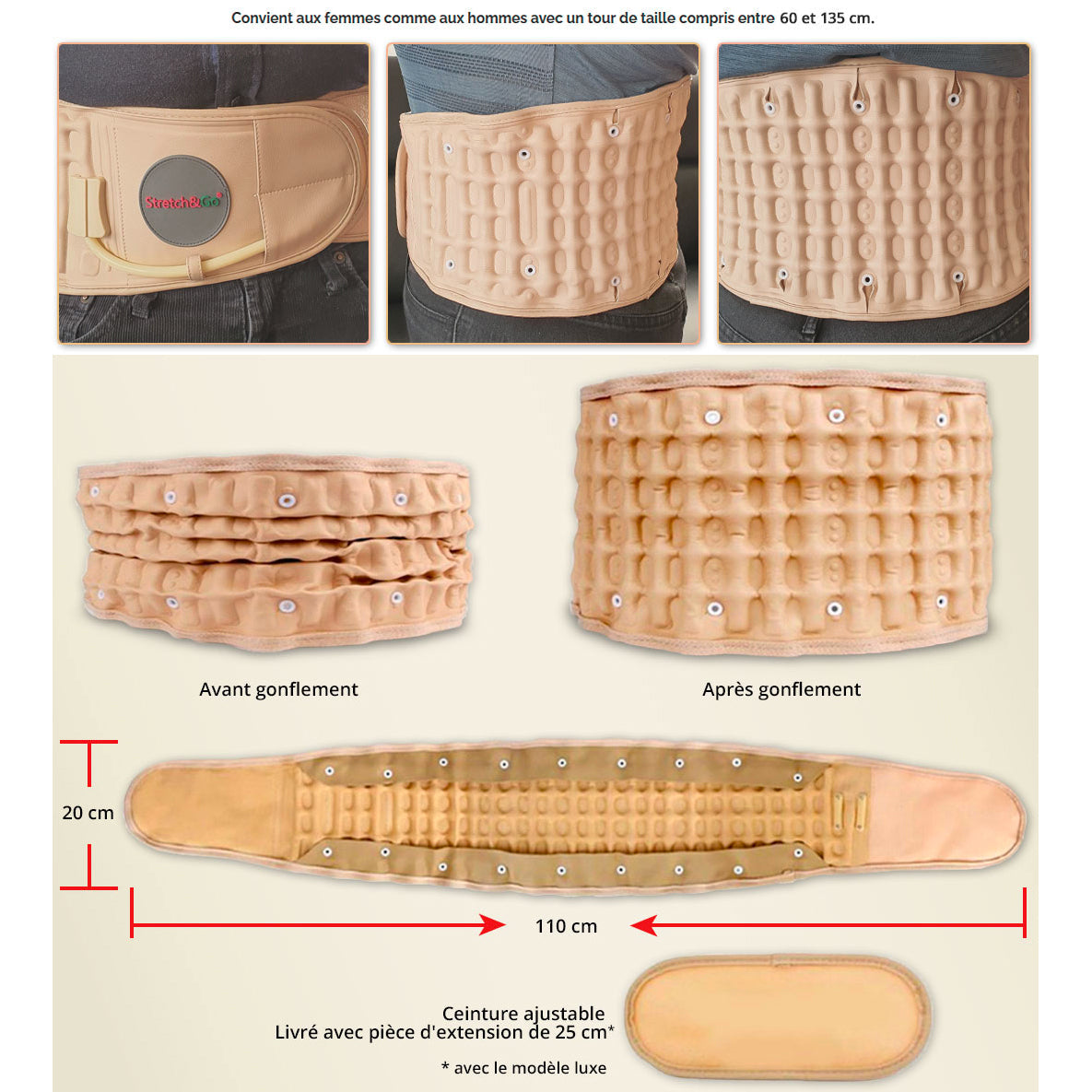 Ceinture Stretch&Go : Soulagez votre mal de dos en toute simplicité