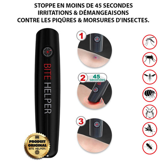 Stylo électronique BITE HELPER™ - Apaisement rapide des piqûres et morsures d'insectes