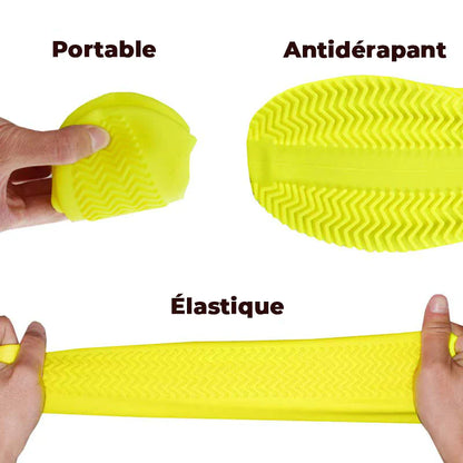 Sur-chaussures en Silicone Imperméables - Lot de 2 Paires pour Aventures Par Tout Temps